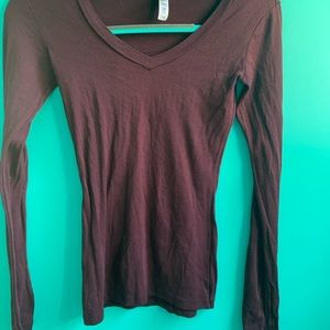 Purple longsleeve V-neck